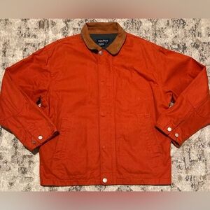 Vintage Nautica Chore Jacket With Leather Collar - Men’s Large oversized mint